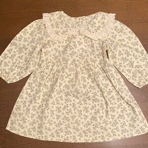 Floral Cream Girls Dress